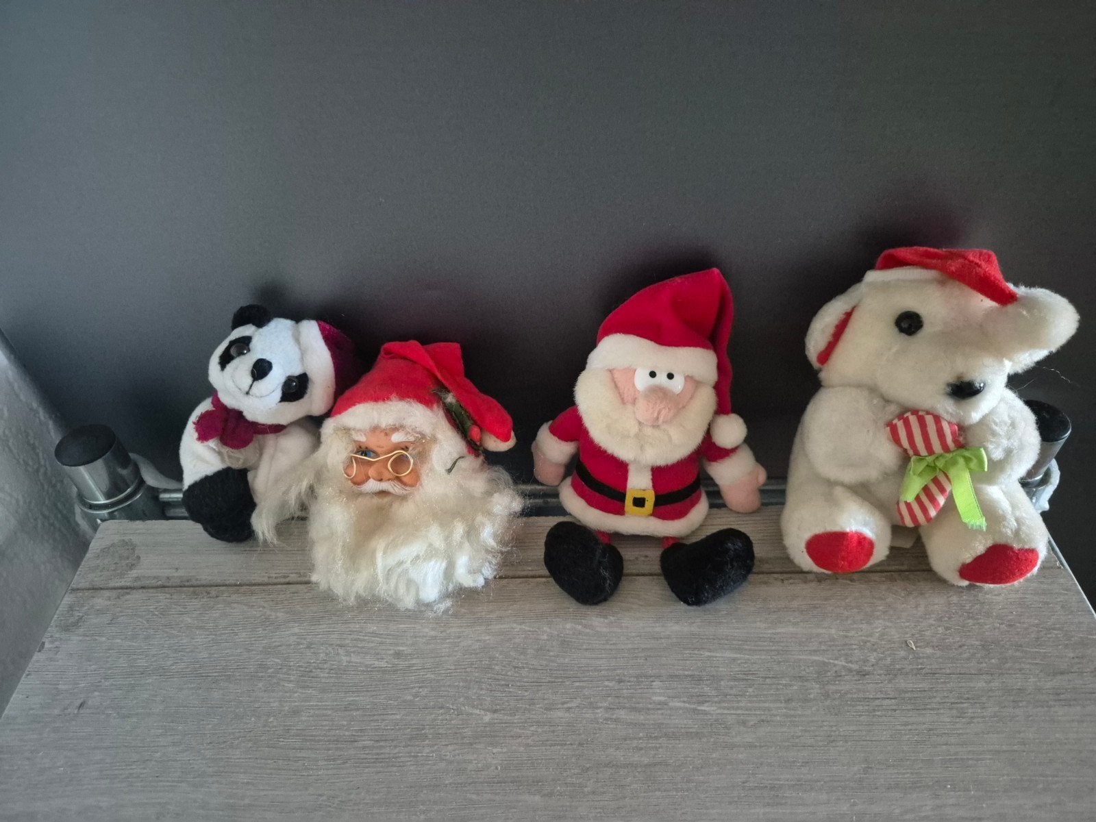 4 kerst pluche beestjes, Ophalen of Verzenden, Zo goed als nieuw