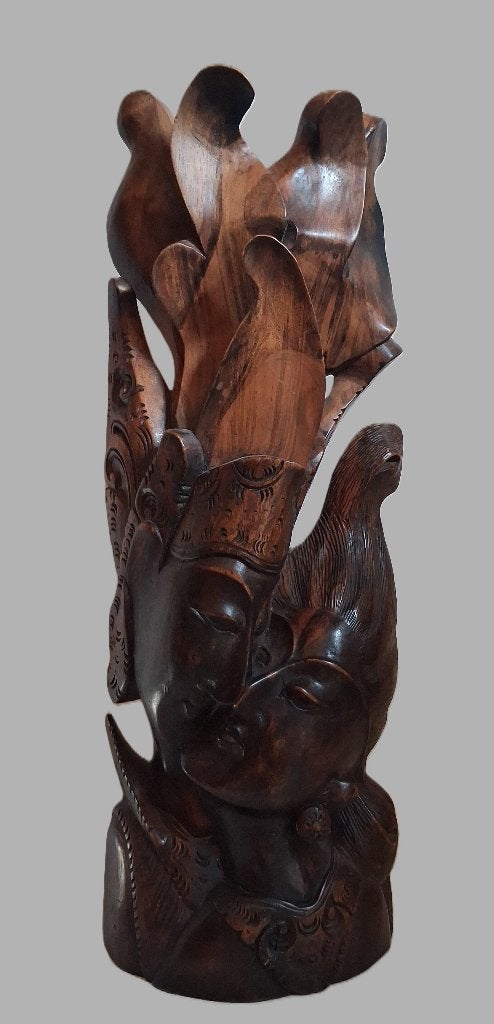 Balinees beeld masker wayang topeng kris Ned Indië Bali, Hout, Gesneden, Ophalen of Verzenden, 47 cm