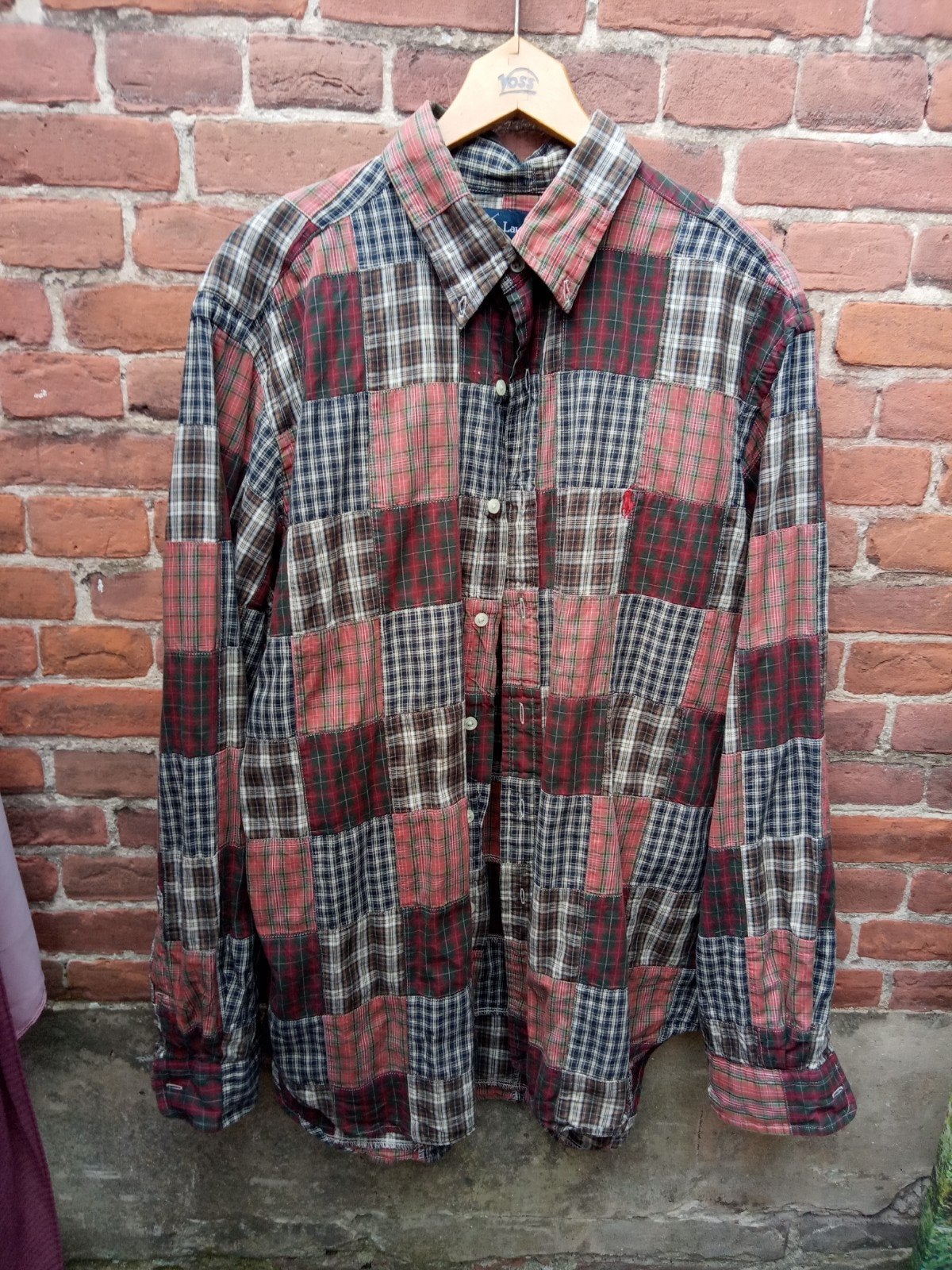 Overhemd Ralph Lauren shirt maat L, Ophalen of Verzenden, Halswijdte 41/42 (L), Rood, Polo Ralph Lauren