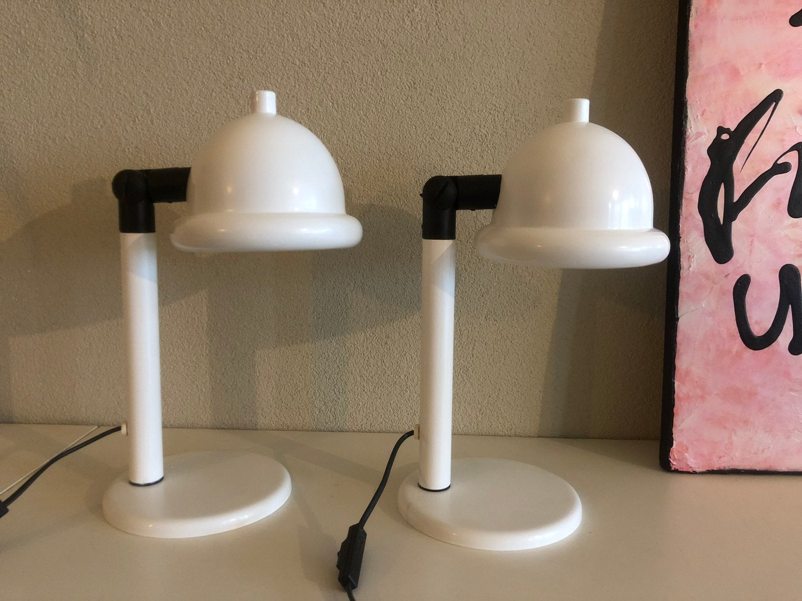 Set IKEA Model B-103 Glader bureaulampen | collectables, 41 cm, Bureaulamp, E14 (klein), Wit