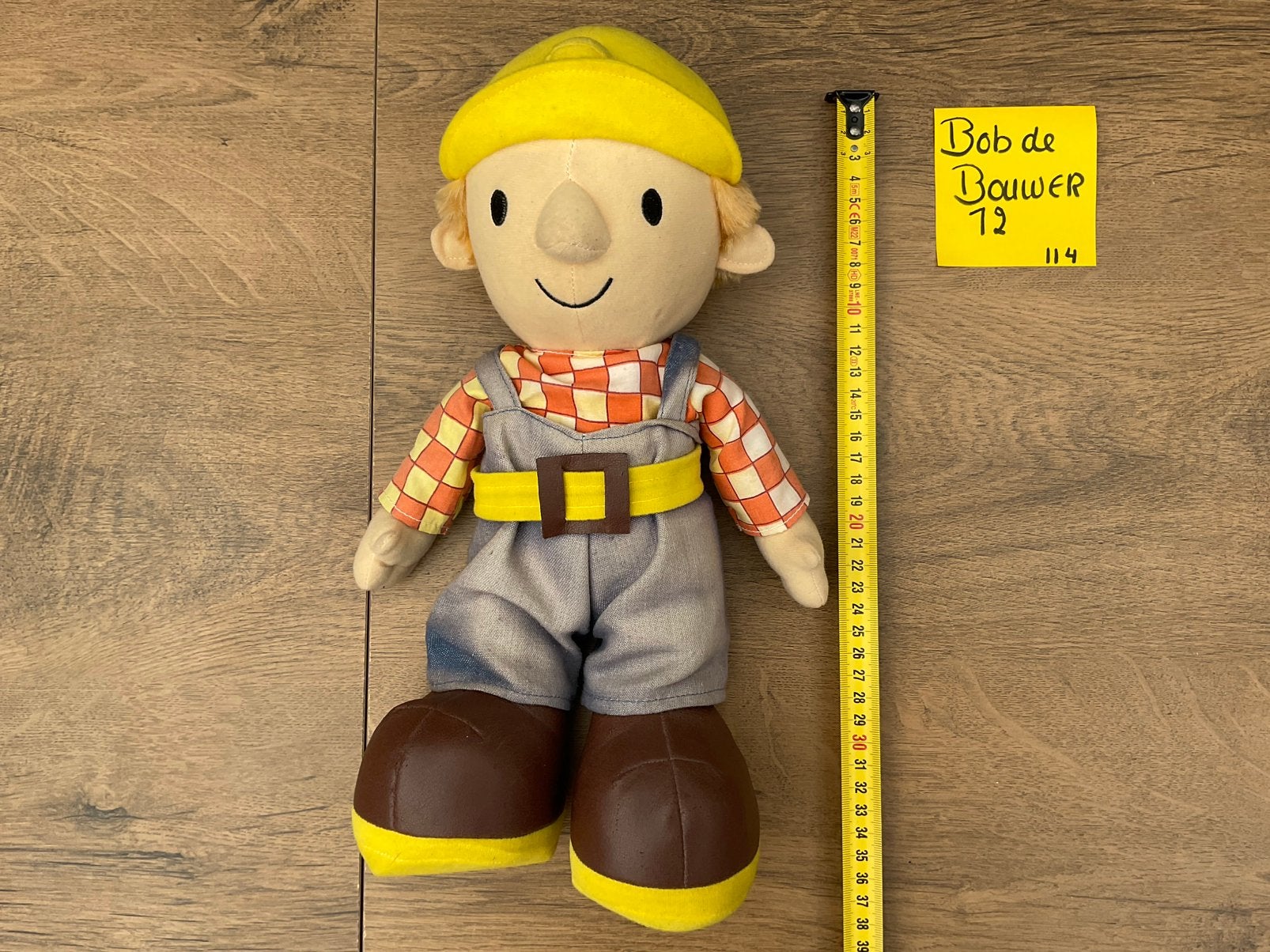 Gebruikte, niet kapot, verkleurd, grote Bob de Bouwer 35cm, Verzamelen, Ophalen, Overige figuren, Gebruikt, Beeldje of Figuurtje