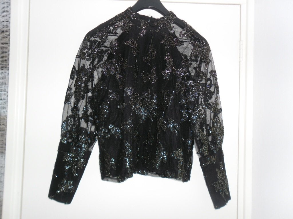 Minus Zwart Doorzichtige Blouse Met Glimmertjes Maat 40, Kleding | Dames, Maat 38/40 (M), Minus, Zwart, Nieuw