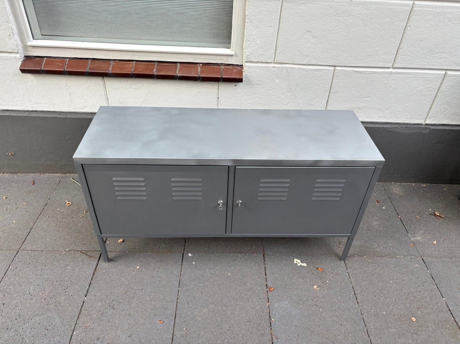Leuke vintage stoere metalen IKEA PS lockerkast 118x40x63, Ophalen, Gebruikt, Vintage