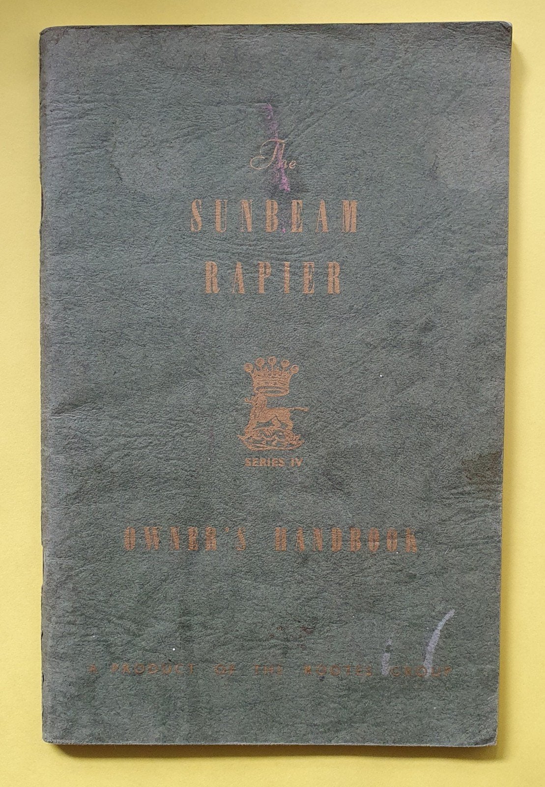 Sunbeam Rapier Owner's Handbook Series IV, Auto diversen, Ophalen of Verzenden