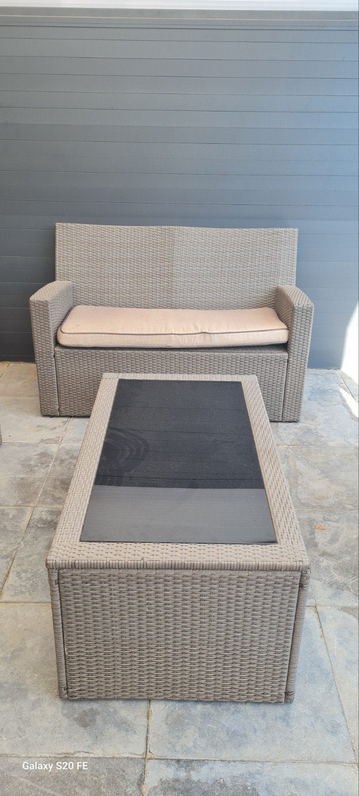hartman loungeset met kussens, Ophalen, 4 zitplaatsen, Gebruikt, Loungeset