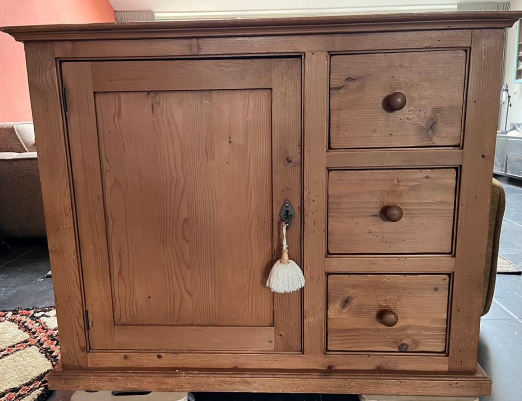 Mooie grenen kast/commode, Huis en Inrichting, Ophalen, Gebruikt, Grenenhout, 25 tot 50 cm