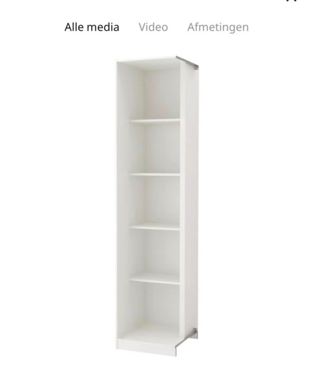 IKEA PAX aanbouwdeel hoek met 4 planken, Ophalen, Gebruikt, 200 cm of meer, 50 tot 100 cm