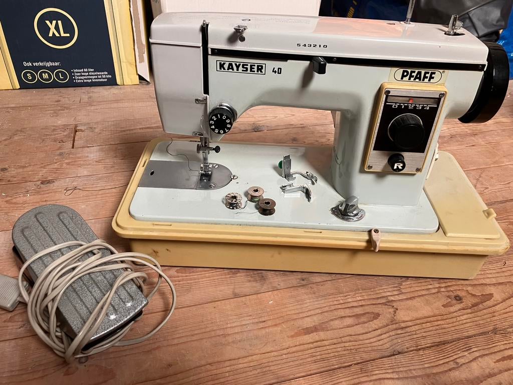 Vintage Kayser 40 (Pfaff) – Krachtige Metalen Naaimachine, Ophalen, Gebruikt, Naaimachine, Pfaff