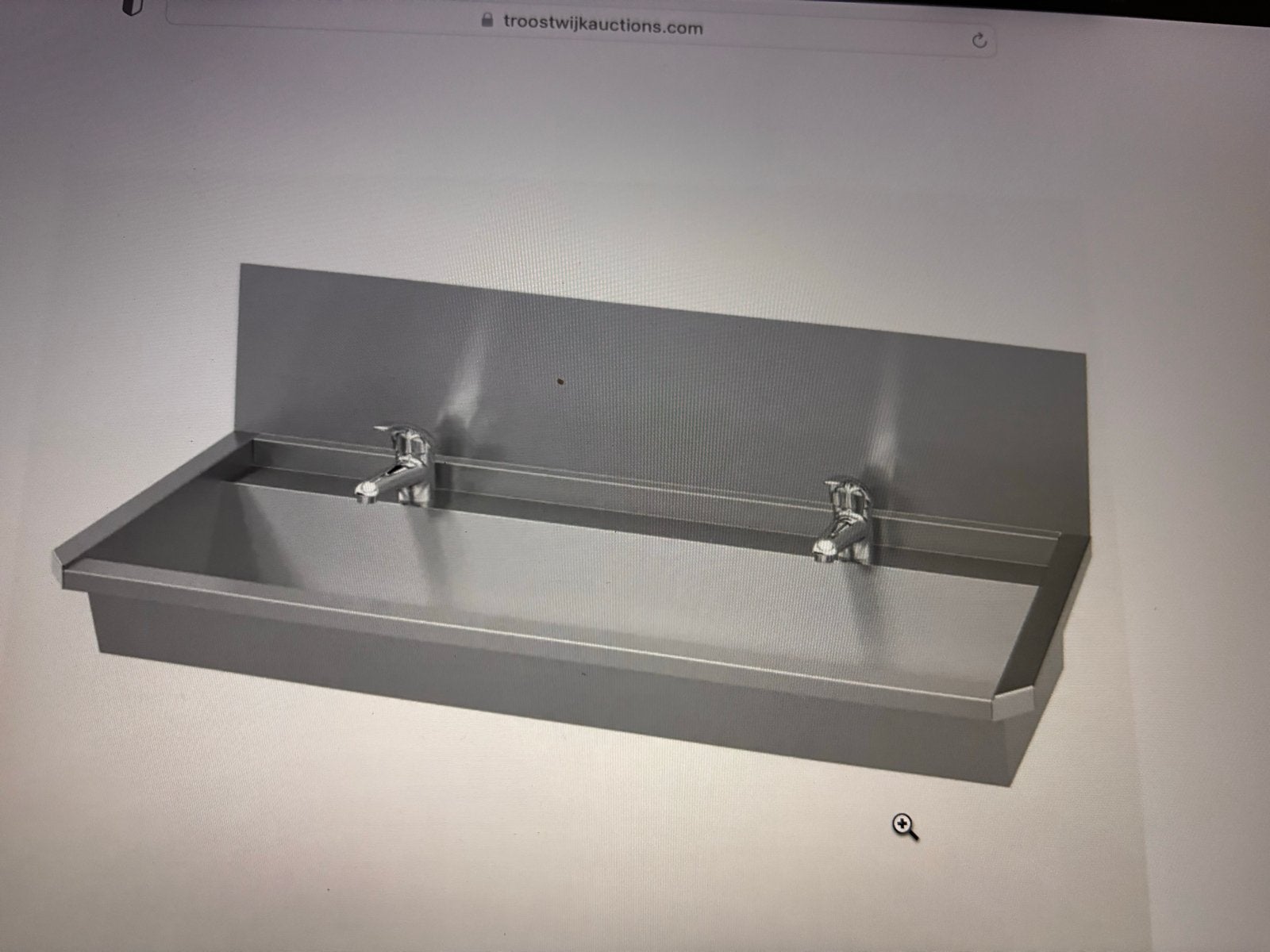 Sanilav Intersan RVS Wasgoot 120cm met Pentagono kranen, Doe-het-zelf en Verbouw, Ophalen, Nieuw, Rvs, Wastafel
