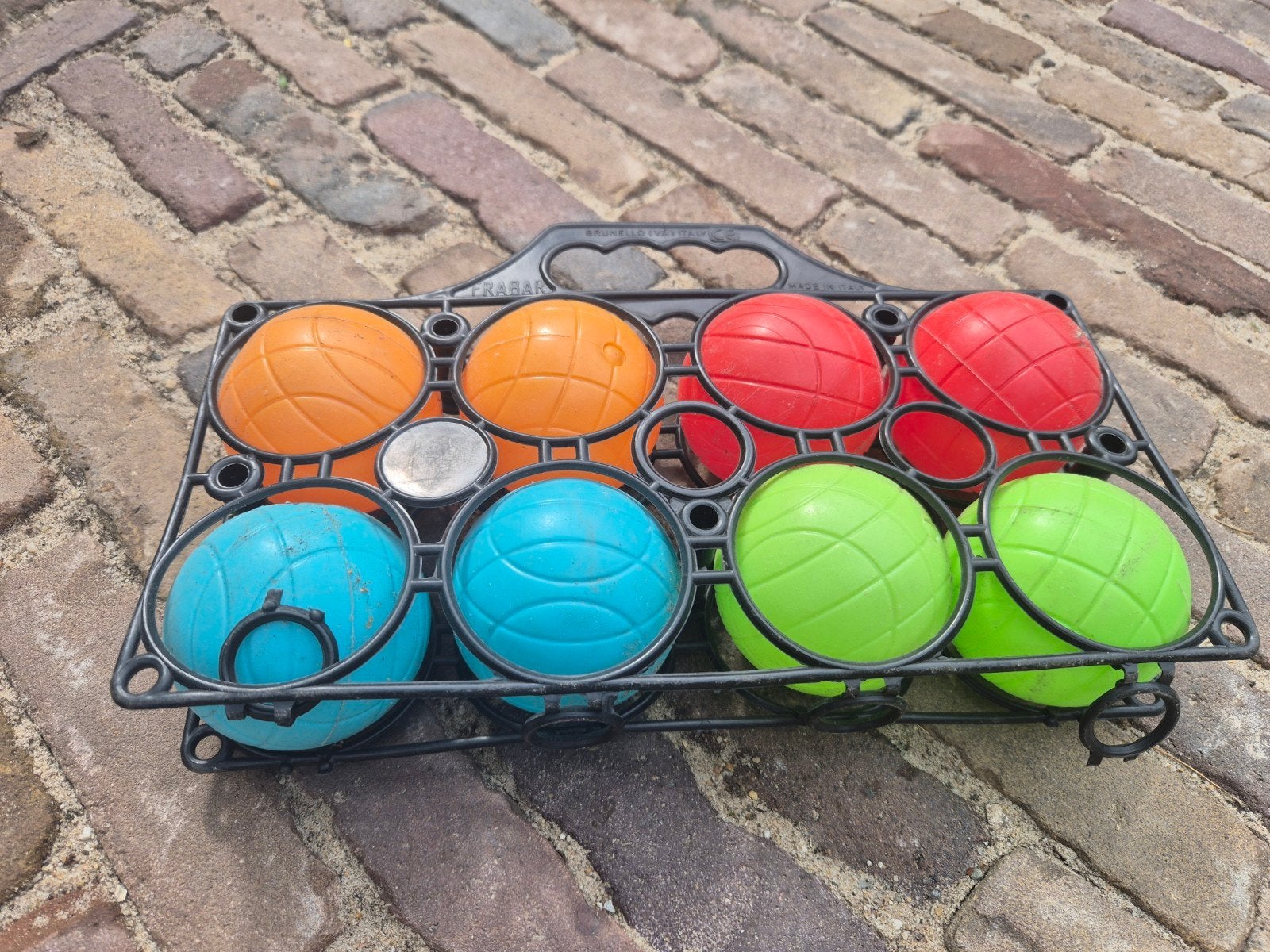 Gratis jeu de boules set (zonder kleine bal), Ophalen