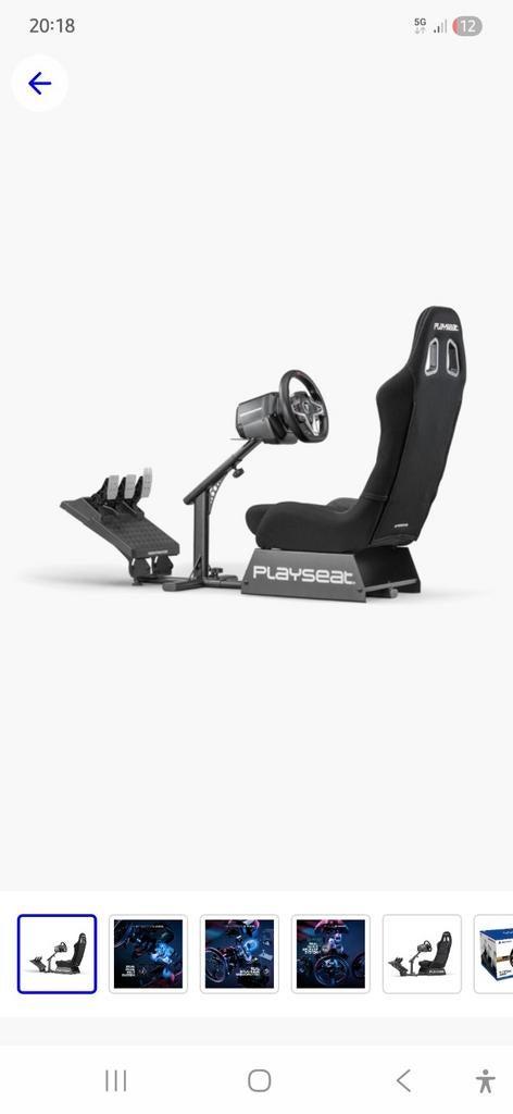 Playseat Evolution PRO Stoel met Stuur en Pedal, Spelcomputers en Games, Spelcomputers | Overige, Zo goed als nieuw, Overige merken