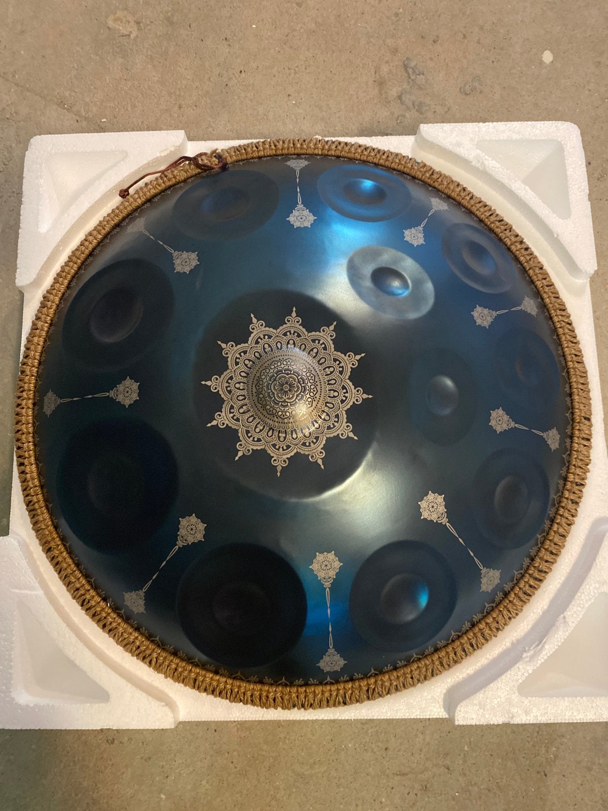 Nieuwe Mandala Handpan Blauw met 12 noten, Ophalen of Verzenden, Nieuw, Melodische percussie