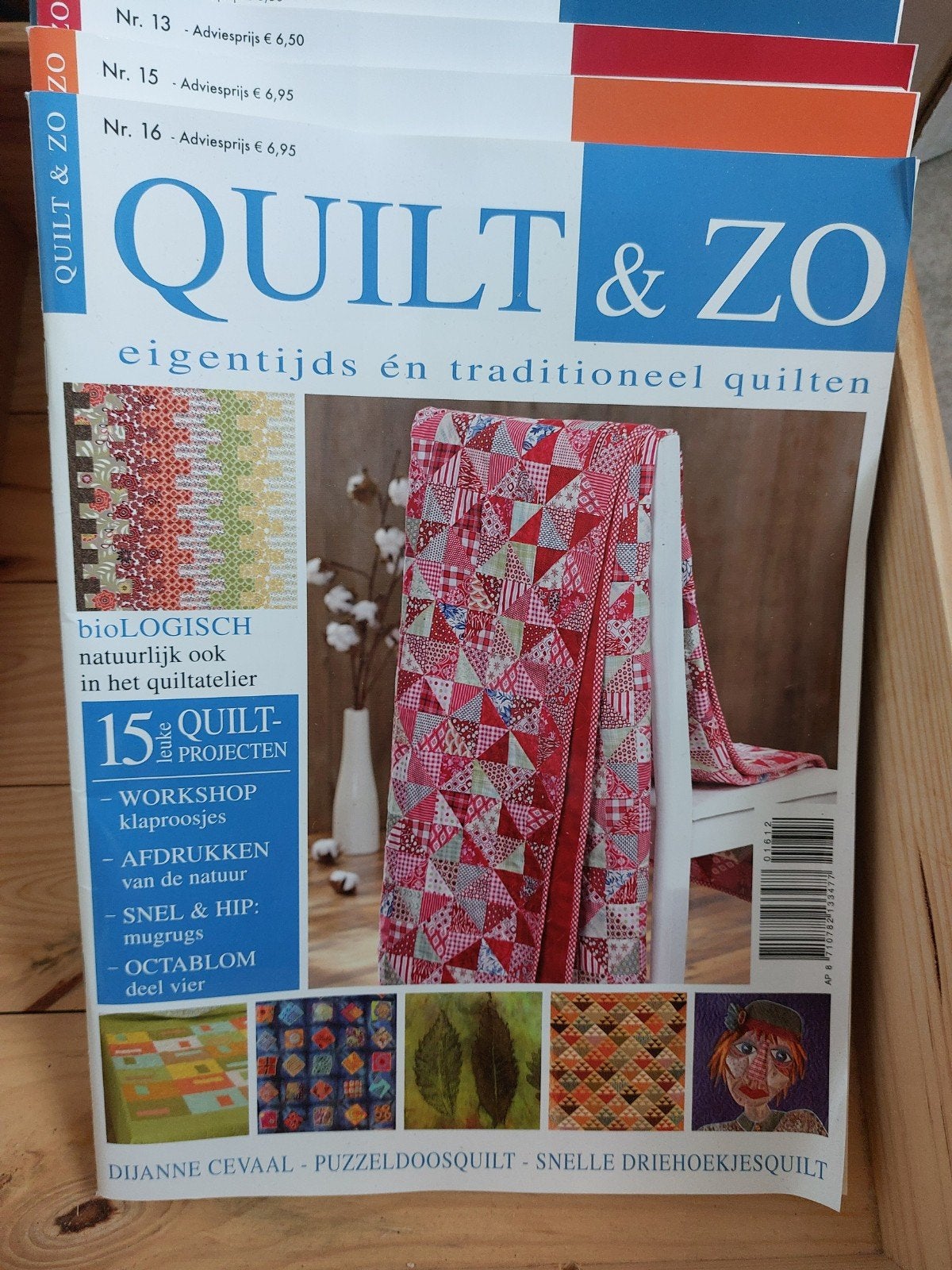 Quilt & Zo Tijdschriften - Nummers 1 t/m 13, 15 en 16, Ophalen, 1980 tot heden, Nederland, Tijdschrift