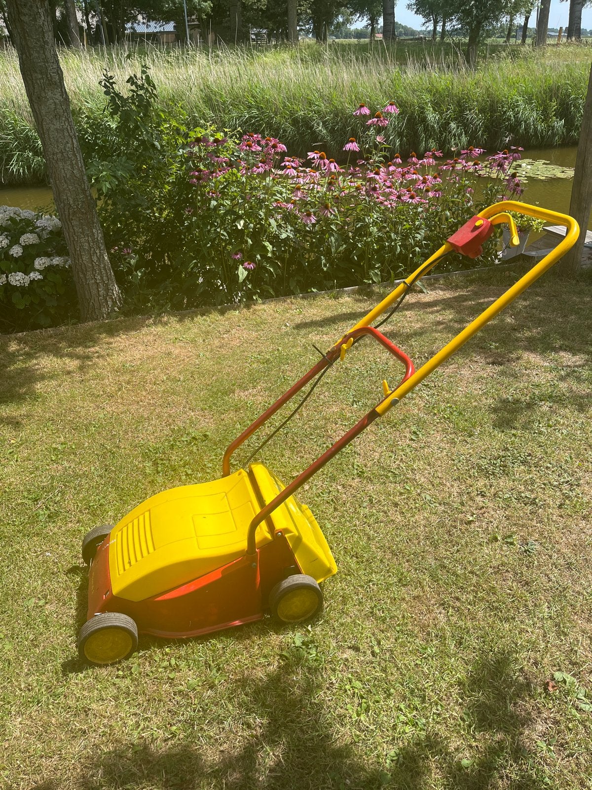 WOLF-Garten grasmaaier - Elektrisch, met opvangbak, Cirkelmaaier, Gebruikt, Elektrische grasmaaier, Ophalen of Verzenden