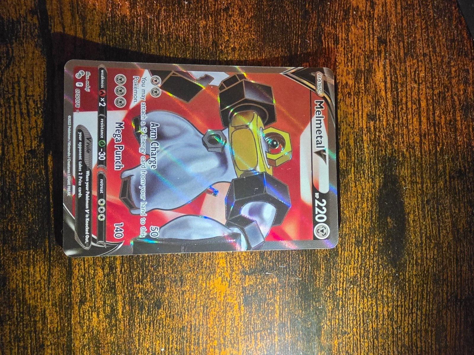 Melmetal V Pokémon kaart - Zo goed als nieuw, Ophalen of Verzenden, Zo goed als nieuw, Losse kaart