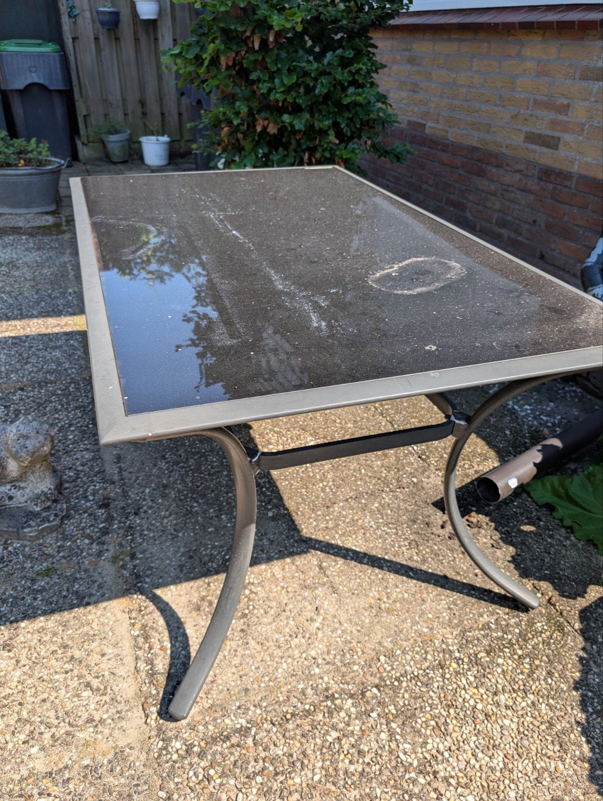 tuintafel antraciet, Tuin en Terras, Tuintafels, Ophalen, Gebruikt, Rechthoekig, Aluminium