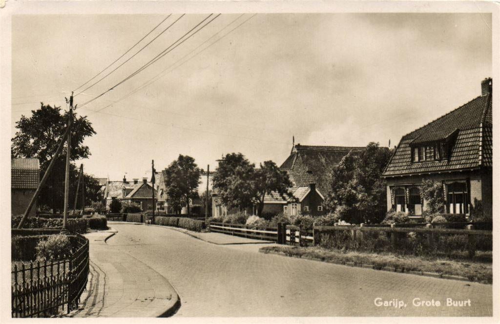 Garijp, Grote Buurt - 1955 gelopen, Verzamelen, Ophalen of Verzenden, Voor 1920, Gelopen, Friesland
