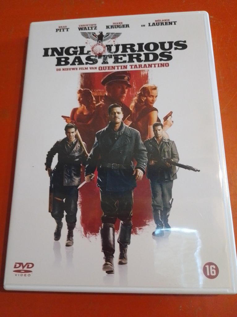 Inglourious Basterds DVD - Quentin Tarantino, Cd's en Dvd's, Dvd's | Thrillers en Misdaad, Zo goed als nieuw, Actiethriller, Vanaf 16 jaar
