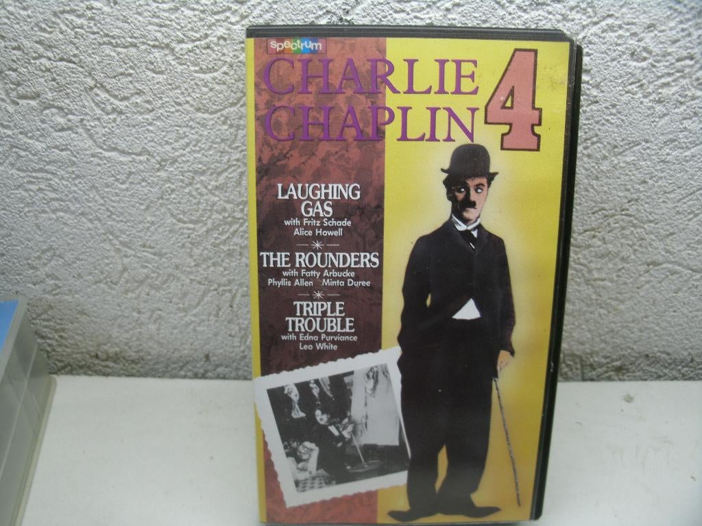 vhs 38a charlie chaplin 4, Alle leeftijden, Ophalen of Verzenden, Zo goed als nieuw, Komedie