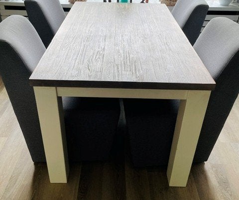 Eettafel acacia hout, Huis en Inrichting, Tafels | Eettafels, Gebruikt, 150 tot 200 cm, Vier personen, Rechthoekig