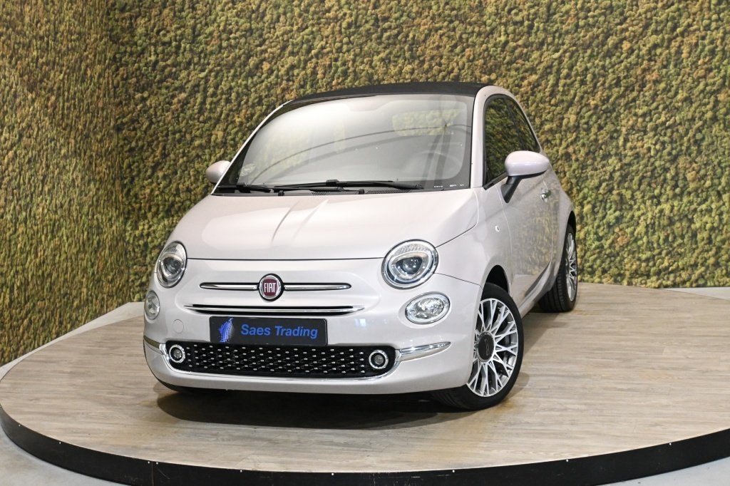 Fiat 500C 1.2 Star Cabrio | Pink | Carplay | PDC | Leder, Auto's, Gebruikt, 1242 cc, Cabriolet, 4 stoelen
