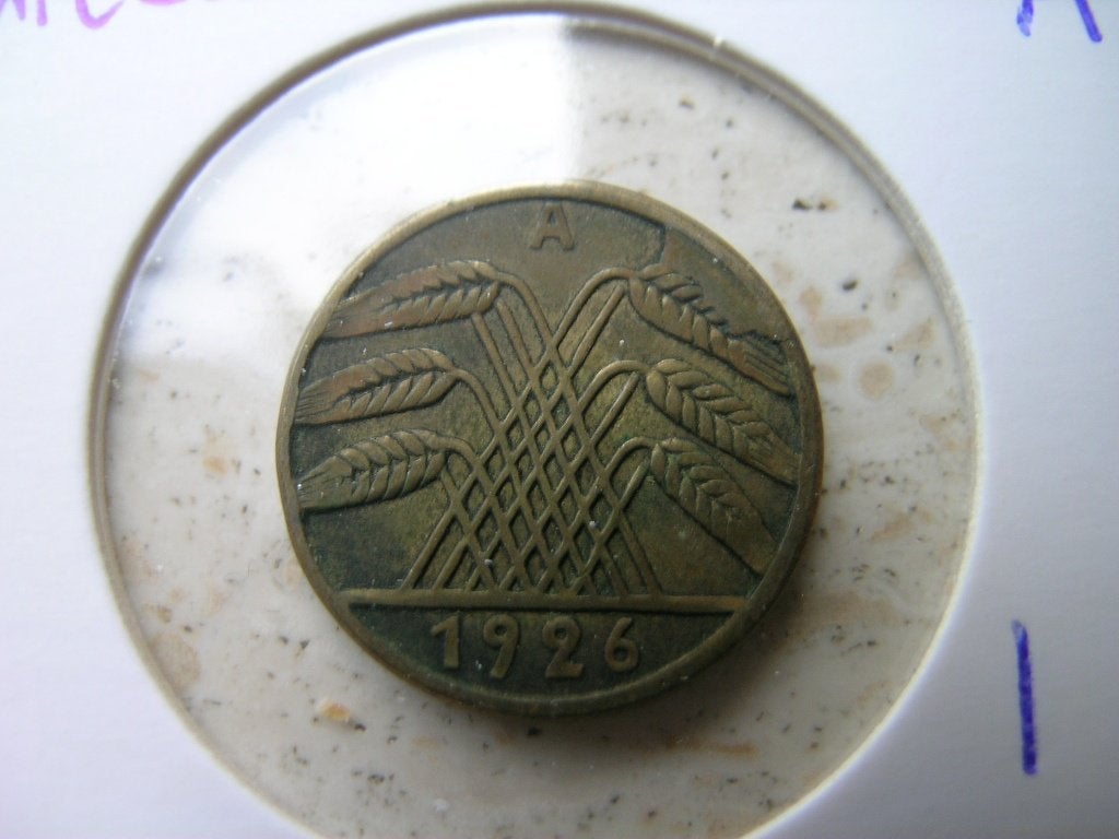 5 Reichspfennig 1926 A Duitsland (nr 1), Ophalen of Verzenden, Duitsland, Losse munt