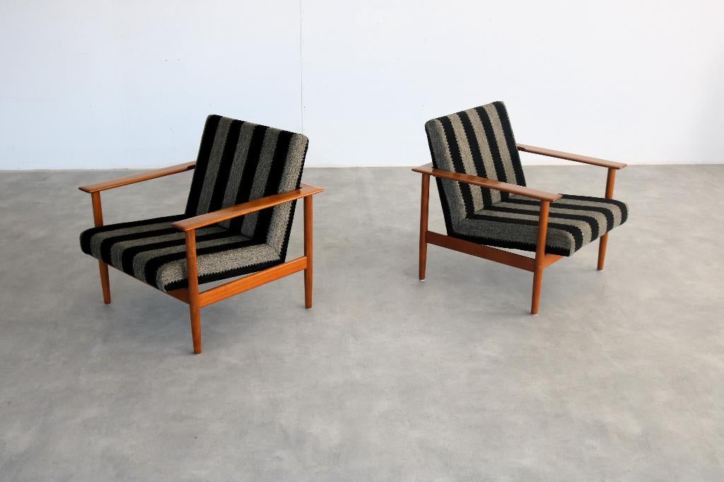 vintage fauteuils | armchairs | jaren 60 | Deens, Huis en Inrichting, Fauteuils, Gebruikt, ., 75 tot 100 cm, Ophalen of Verzenden