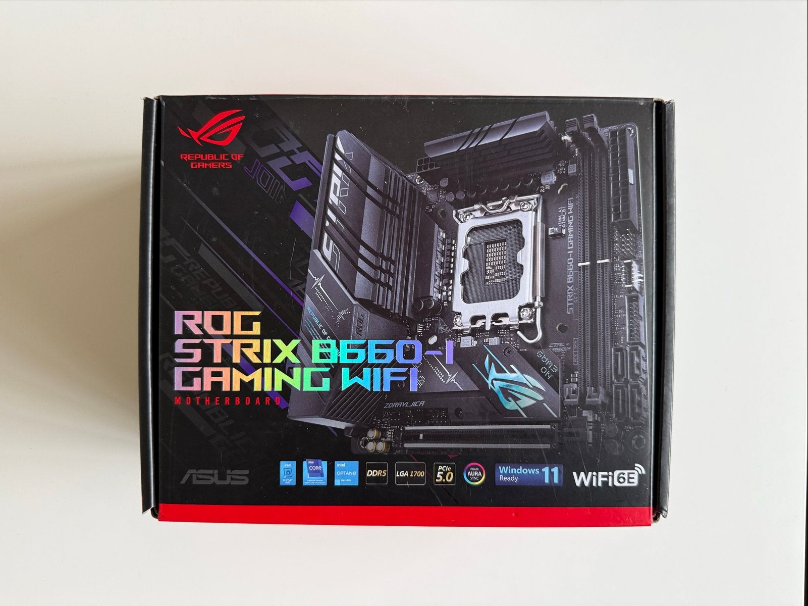 ASUS ROG STRIX B660-I GAMING WIFI Moederbord, Verzenden, Zo goed als nieuw, Intel, DDR5