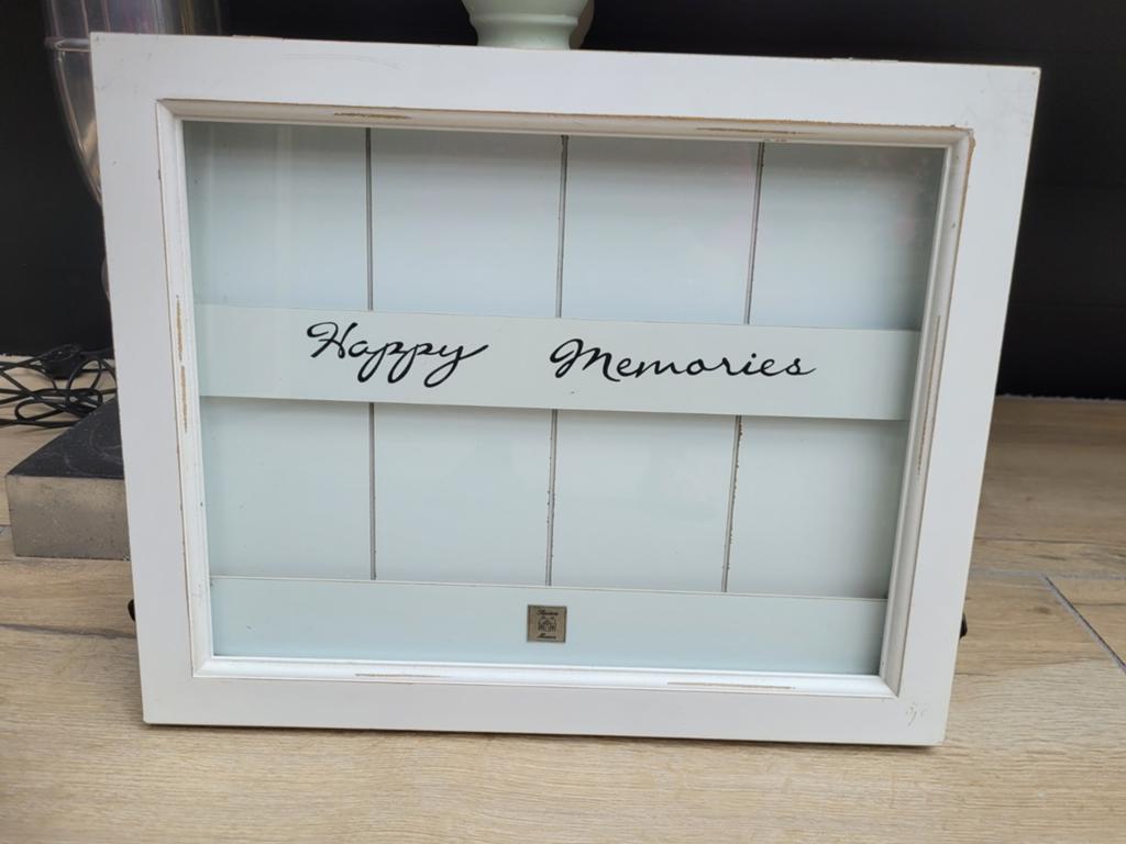 Witte fotolijst Riviera Maison 'Happy Memories', Minder dan 50 cm, Ophalen of Verzenden, Zo goed als nieuw, Minder dan 50 cm