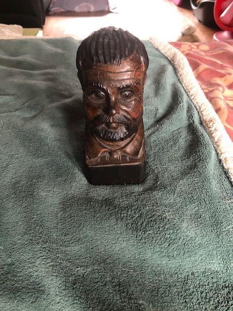 1 oude buste borstbeeld ouro ongeveer 17 cm made in spain, Antiek en Kunst, Ophalen