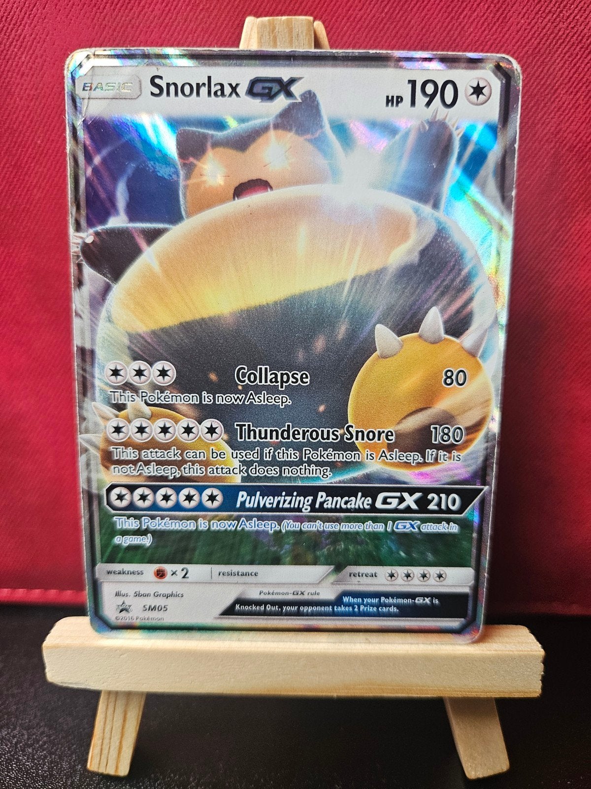 Snorlax GX #SM05, Hobby en Vrije tijd, Ophalen of Verzenden, Gebruikt, Losse kaart, Foil