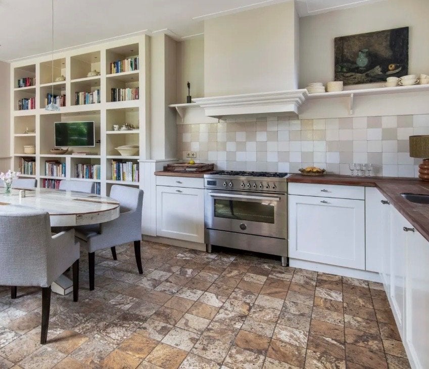 Complete keuken met inbouwapparatuur, Ophalen, Gebruikt, Wit, Hoekkeuken