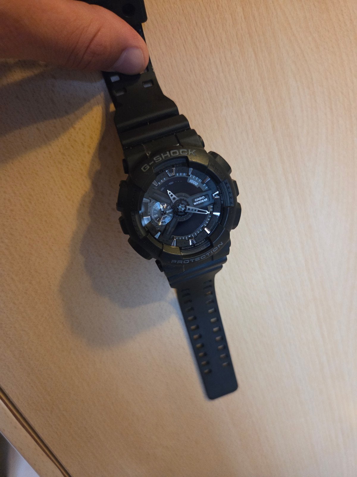 Casio G-Shock GA-110-1B (Module 5146) All Black, Casio, Kunststof, Gebruikt, Polshorloge
