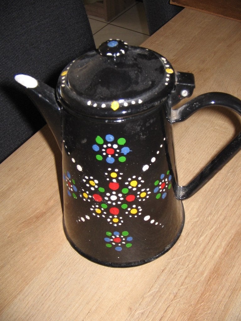 emaille koffie kan, Ophalen of Verzenden