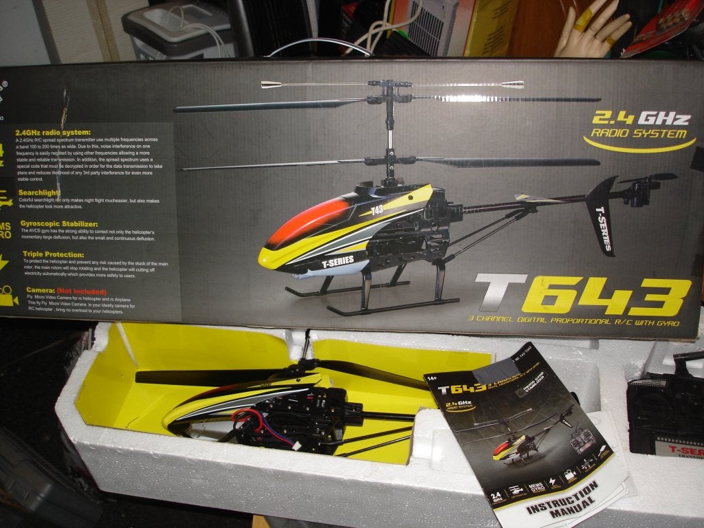 MJX T43 T643 RC Helikopter, Hobby en Vrije tijd, Modelbouw | Radiografisch | Helikopters en Quadcopters, Ophalen, Gebruikt, Elektro