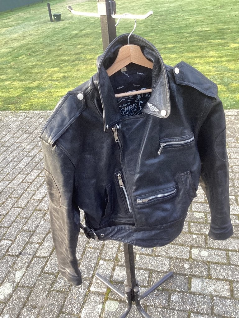 Leren motorjack, Motoren, Ophalen, Tweedehands, Jas | leer