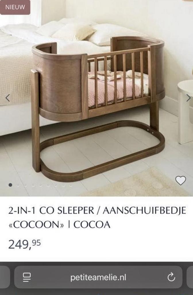 Nieuwe 2-in-1 Co-Sleeper / Aanschuifbedje "COCOON" Cocoa, Kinderen en Baby's, Ophalen of Verzenden, Nieuw, Wieg