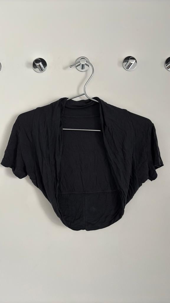Zwart bolero vestje met korte mouwen - Maat S/M, Ophalen of Verzenden, Gedragen