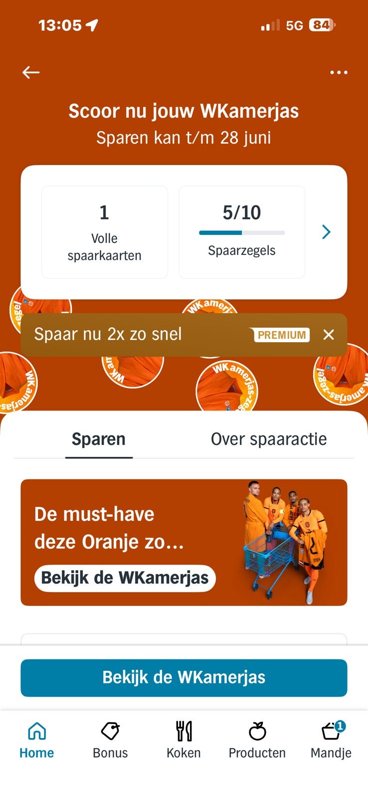 WKamerjas spaarkaart - 1 volle kaart, 5/10 zegels, Ophalen, Winkel, Super of Benzinepomp, Volle spaarkaart