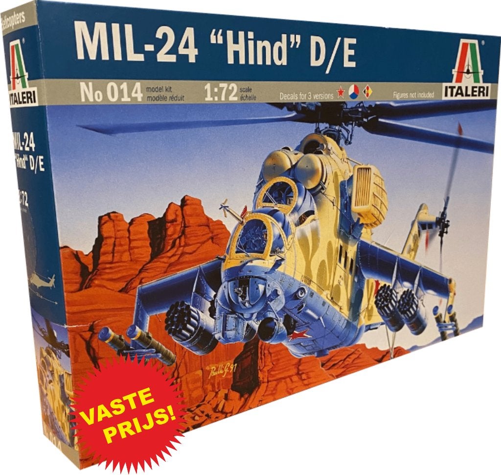 MIL-24 “Hind” D/E (Italeri 014) 1/72, 1:72 tot 1:144, Italeri, Helikopter, Nieuw