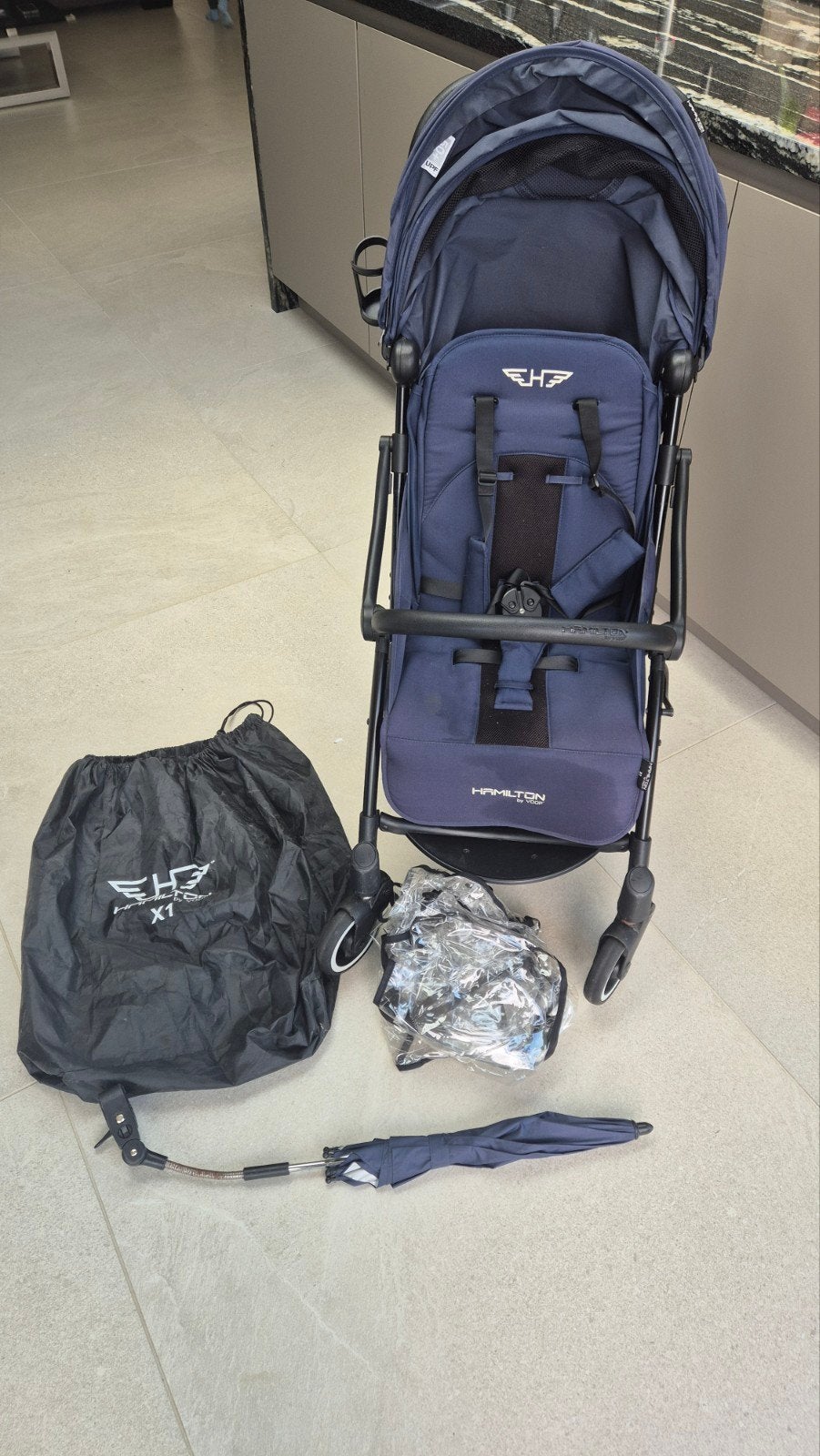 Hamilton X1 Buggy By YOOP - Lichtgewicht en Compleet, Kinderen en Baby's, Ophalen, Regenhoes