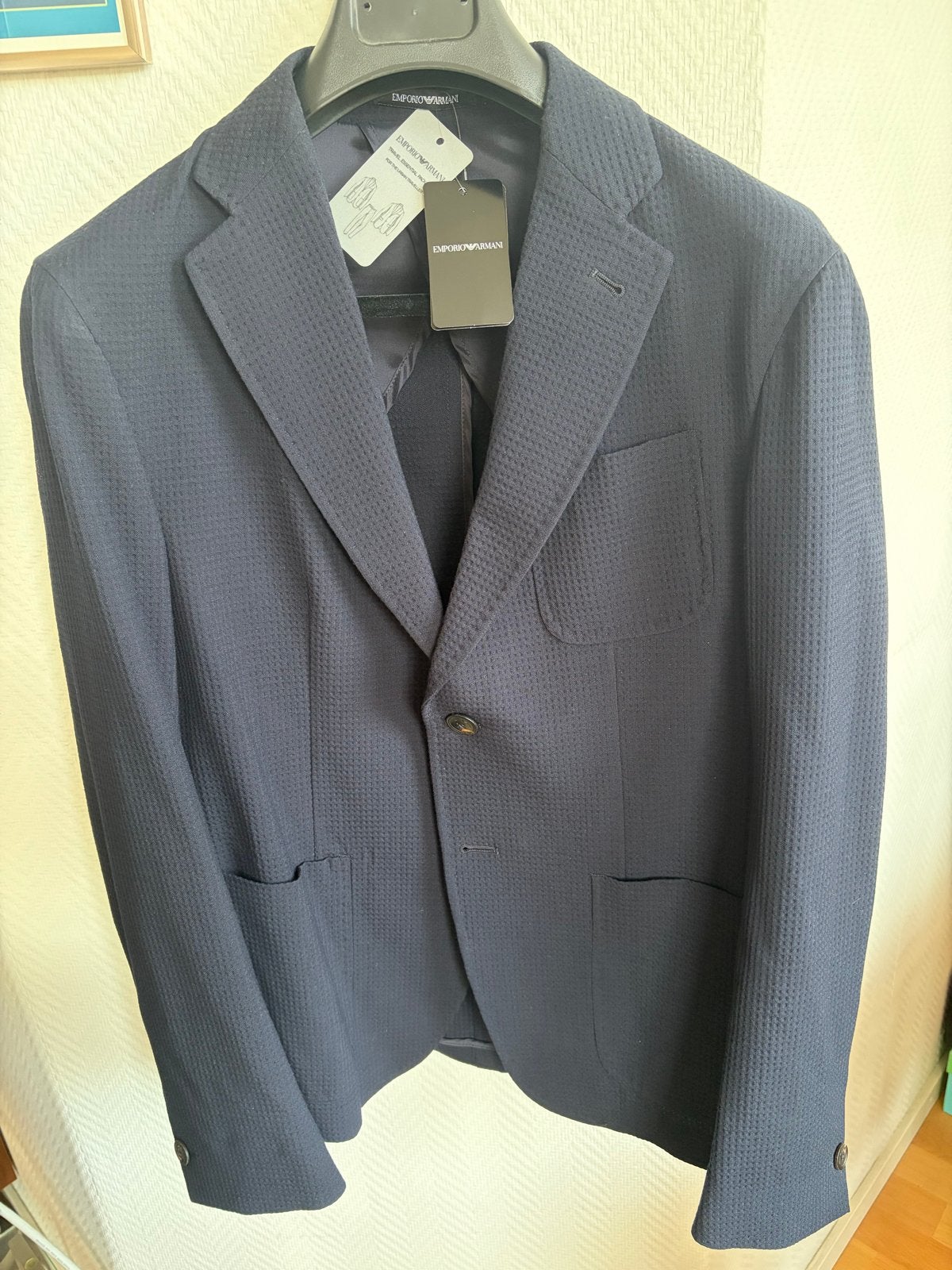 Emporio Armani Travel Essential Blazer - Maat 48, Ophalen of Verzenden, Nieuw, Maat 46/48 (XL) of groter, Blauw