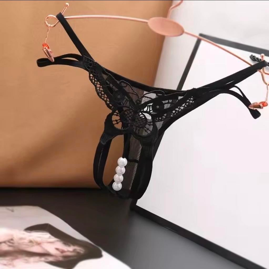 Vlinder string nieuw Xs, Kleding | Dames, Ondergoed en Lingerie, Ophalen of Verzenden, Zwart, String