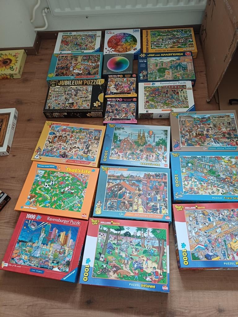 39 puzzels plus puzzelmat, Ophalen