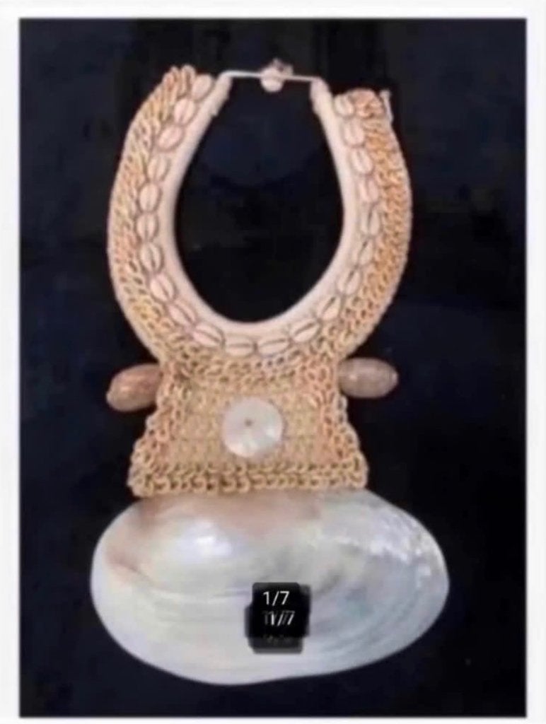 XL Papoea woondecoratie ketting schelp parelmoer, Ophalen of Verzenden