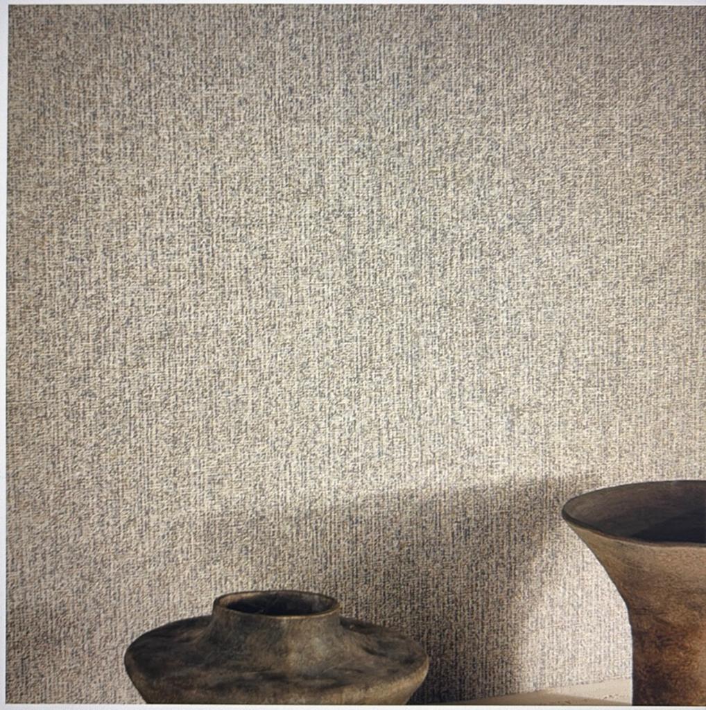1 rol vliesbehang vertical art tempo a61804 taupe glitter, Ophalen of Verzenden