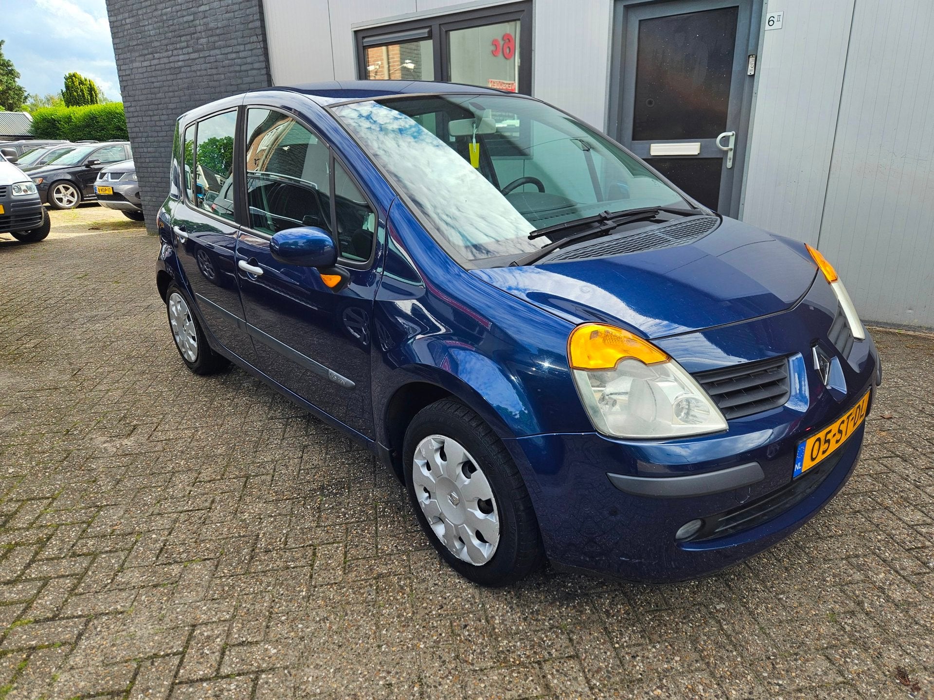 Renault Modus 1.6-16V Authentique Basis|Airco, Auto's, Voorwielaandrijving, Zwart, 4 cilinders, Blauw
