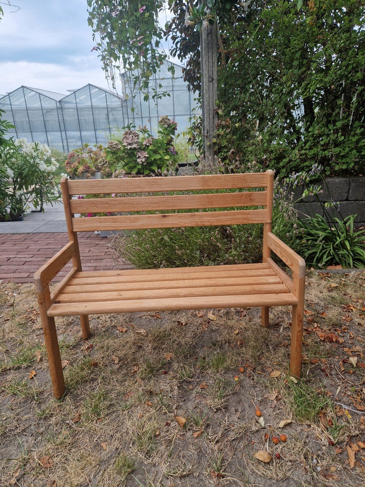 Houten kinder bankje en 2 stoeltjes, Ophalen, Hout
