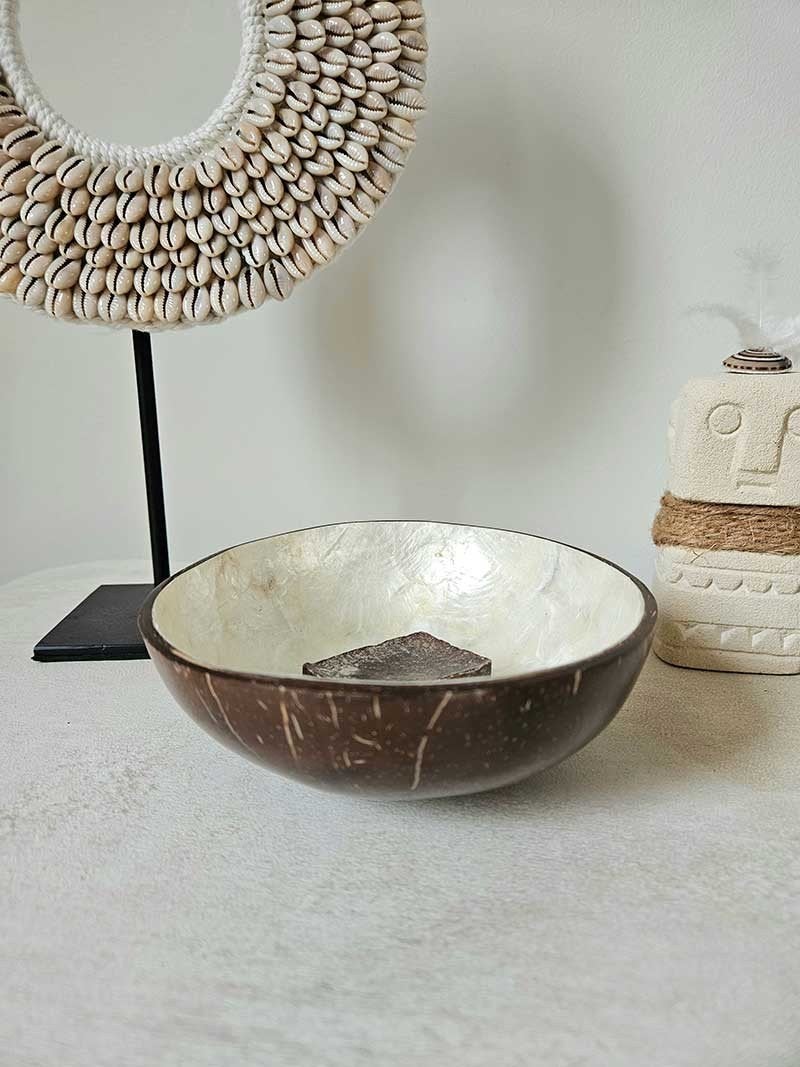 kokosnoot schaaltje schelp wit, Overige materialen, Schaal, Ophalen of Verzenden, Handgemaakt