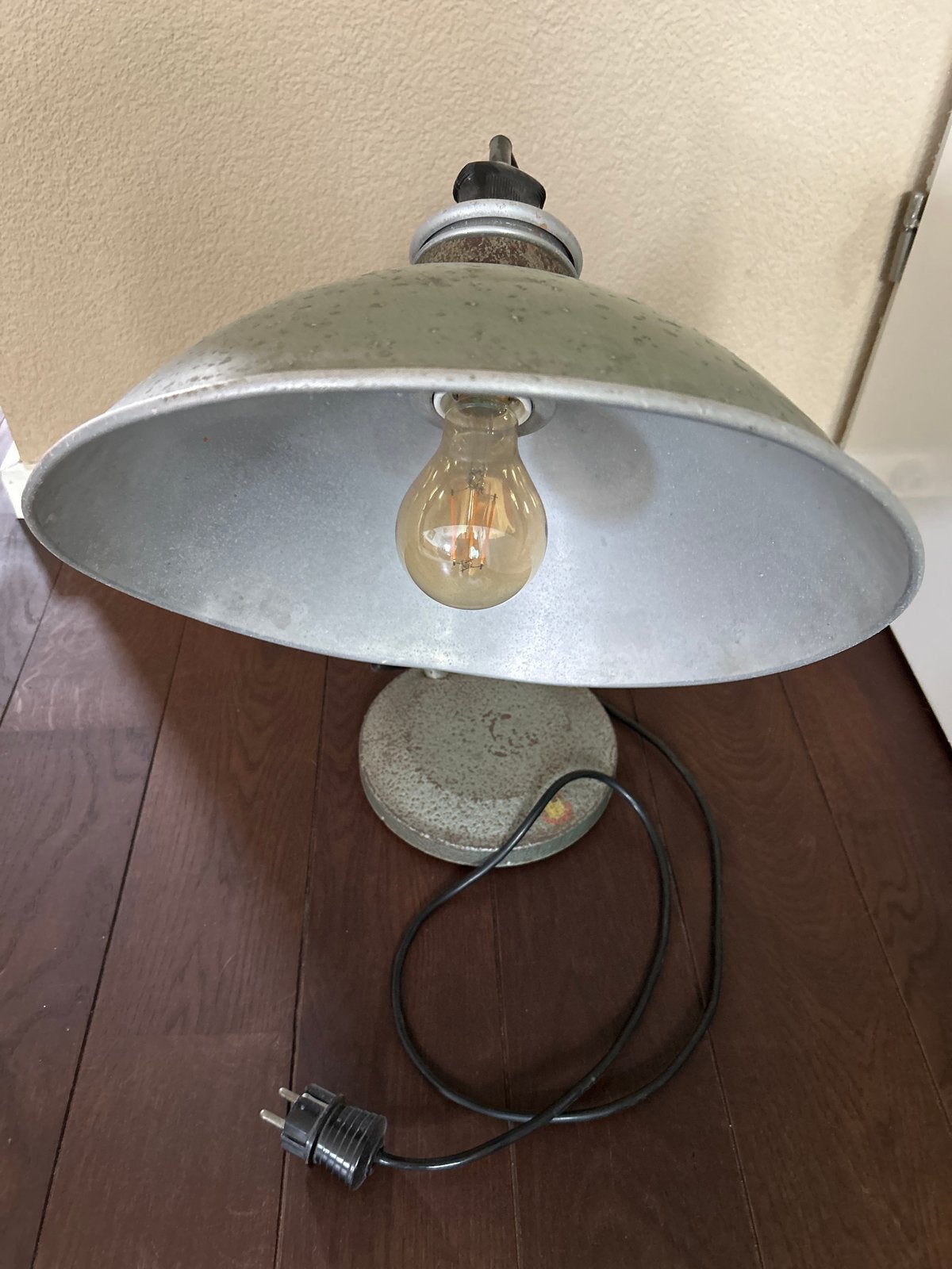 Vintage Industriële Tafellamp - Groen Metaal, Ophalen